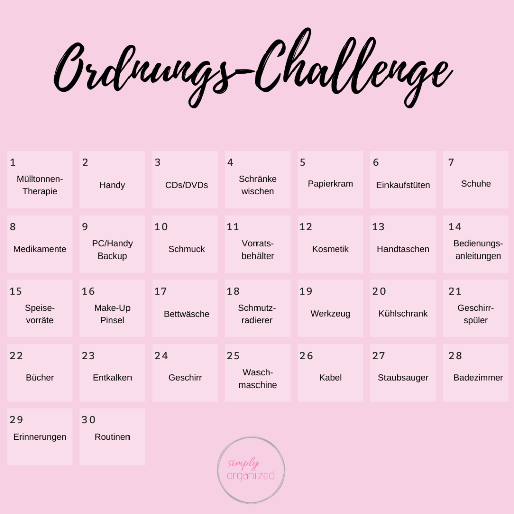 Ordnungschallenge